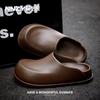 Pantuflas Nanbo Wan Birkken Pareja Verano Interior Hogar Suela Gruesa Impermeable Antideslizante Sandalias Baotou de Enfermera para Mujer
