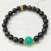 Pulsera de Rosario Estilo Nuevo Hecha de Madera Nanmu de Color Oscuro, Pulsera Pequeña Creativa en Nuevo Estilo Chino
