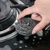Suministro Directo Bola Limpiadora para Ollas y Platos de Acero Inoxidable Descontaminación Cepillo Metálico Paquete de 6 Bolas de Alambre de Acero para Limpieza de Cocina del Hogar