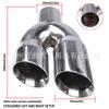 Salida doble de acero inoxidable con bisel lateral en forma de U, punta de silenciador para tubo de escape, 2.5 pulgadas, 3 pulgadas