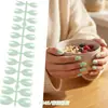 Adesivos de Nail Art de Comércio Exterior Mais Vendidos, Cor Nude Transparente, Cor Sólida, 24 Peças, Tamanhos Variados, Pontas de Nail Art Usáveis, Atacado