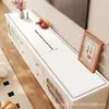 Novo tapete de couro de luxo para armário de TV, lavável e resistente ao desgaste, adequado para aparadores, armários de entrada e mesas, com design estampado e recurso à prova de poeira