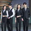 Entrevista de graduación para estudiantes universitarios vestido formal ropa profesional hombres y mujeres con traje de manga larga traje traje de negocios primavera y otoño