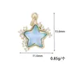 Colar com Pingente Banhado a Ouro 14K Estrela Diamante Borla Moda Feminina Versátil Estilo Ins Pingente Pentagrama Acessórios