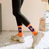 Meias femininas primavera e verão Nova moda ins Meias femininas cano alto Letra C da internet moda feminina Meias Meias atacado feminino