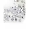 Zirconia Cúbica Blanca Redonda de Ocho Corazones y Ocho Flechas de 0.8-3 mm Piedra Suelta Joyería Incrustación Colgante de Zirconia Cúbica