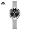 Los Relojes de la Marca Opk se Venden Bien a Través de las Fronteras, Exquisito y Elegante Espejo Cortado en Diamante Reloj de Cuarzo Impermeable para Mujer Reloj de Mujer