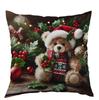 Funda de Almohada Navideña de Moda para Sala de Estar, Funda Decorativa Estampada para Cojín, Funda de Almohada Navideña Nórdica Más Vendida