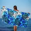 Toalha de Viagem de Secagem Rápida Xale Tapete de Praia Toalha de Banho Proteção Solar Fabricante Toalha de Praia Microfibra Atacado Litoral Absorção de Água