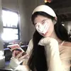 Yi Mengling Ju Jingyi - Diadema con banda para el cabello de punto francés, estilo francés, ensanchada, color gris, para mujer, con parte superior craneal alta, para el cabello