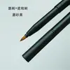 Pincel de Maquiagem Retrátil de Duas Pontas com Tampa para Delineador Labial, Delineador de Olhos, Contorno, Retoque de Batom, Ferramenta de Maquiagem, Lápis de Sobrancelha, Sombra Portátil