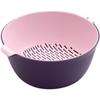 Lavabo de plástico de doble capa para verduras, cesta de drenaje multifuncional para sala de estar, artefacto de cocina, cesta para lavar frutas y verduras.