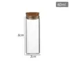 Frasco de tubo de cortiça com boca reta de 30mm garrafa de deriva garrafa de vidro de desejo garrafa de chá perfumado garrafa de doce garrafa de sub-chá de agarwood de incenso de rosca