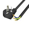 Cable de alimentación de cobre puro GB, tres conectores, codo de cola desnuda, 3 núcleos, alta potencia, certificado 3C, núcleo de cobre puro, cable de alimentación de cola desnuda