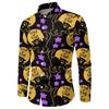 Nueva camisa de hombre europea y americana con estampado de Halloween, de Amazon, eBay y AliExpress, camisa informal personalizada de moda.