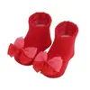 [Novo Produto] Meias de Verão para Meninas Meias de Renda Vazada para Bebês Meninas Meias de Renda Vazada com Laço para Bebês Cruzadas Finas