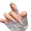 Broca para uñas de flor de cristal de hielo, flor de cinco pétalos, aurora transparente, pétalos tridimensionales, resina, taladro plano, joyería para uñas al por mayor