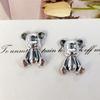 Venda quente capa de telefone de metal galvanizado urso amor sapatinhos com buraco acessórios de resina materiais DIY feitos à mão atacado