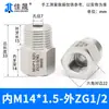 Junta de Conversión de Hilo Interno y Externo de Acero Inoxidable 304/316 Manómetro Rosca Alta Presión Diámetro Variable M14M20 a g R Npt