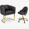 Sillón individual, acero inoxidable color dorado de lujo ligero, moderno minimalista para sala de estar, recepción de ocio y silla de reunión