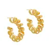 Novos Brincos Europeus e Americanos Transfronteiriços Estilo Frio Exagerados Linha Espiral Brincos Design de Nicho Brincos da Moda Tendência