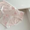 Ropa interior de algodón suave y transpirable para niña con diseño de conejito, estilo triángulo de cintura media, linda y sexy para estudiantes, puro deseo
