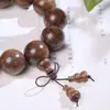 Pulseira de Sândalo Dourado 2.0 Material Antigo Pulseira de Contas de Buda de Madeira para Homens e Mulheres Joias para Casal Joias Rosário de Sândalo