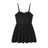 Vestido Tomara-que-caia com Cintura Marcada e Pregas Moda Europeia e Americana Emagrecedor Roupas Femininas Transfronteiriças A49044