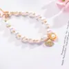Pulsera de Perlas de Agua Dulce para Mujer Diseño de Nicho ins Pulsera de Lujo Ligero Mejor Amiga Cristal Retro Perla de la Suerte Pulsera de Perlas