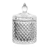 Taza de caramelo de corte color jarra de azúcar de diamante jarra de azúcar de vidrio jarra de azúcar botella de azúcar jarra de condimento con tapa estilo europeo