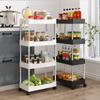 Carrito Estante de Almacenamiento Cocina de Pie Multicapa Estante de Almacenamiento de Snacks Baño Inodoro Estante de Almacenamiento Removible