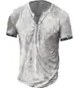 Camiseta Masculina Casual de Manga Curta 2022 Comércio Exterior Primavera e Verão Tamanho Grande Estampa Digital 3D Sem Capuz Gola Careca Tamanho Grande