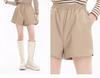 Pantalones adelgazantes A textura de albaricoque ropa exterior pantalones cortos nuevos pantalones de mujer 20ELO palabra de PU marrón 23F botas de cuero