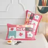 Par de Toallas de Almohada de Gasa de Seis Capas de Algodón Estilo Floral Pastoral para Cuatro Estaciones Universal para el Hogar Cambiante Toalla de Almohada Jacquard Venta al por Mayor
