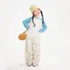 Pantalones Casuales de Algodón Puro con Estampado Multicolor para Niñas, Otoño 2026, Pantalones de Pierna Ancha Rectos con Pliegues para Niños
