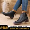 Botas Martin de moda para mujer, nuevo estilo coreano para otoño/invierno 2026, botines de media pantorrilla, punta fina, tacón grueso, botas de cuero de tacón alto