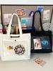 Estilo Japonés Versátil Gran Capacidad Tela de Nylon Cordón Bolso Tote Portátil para Clase de Estudiante Bolso de Dolor Moderno para Niña Bolso de Hombro