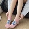 Calcetines de Algodón Peinado Puro Algodón para Mujer de Venta Transfronteriza Calcetines Cortos Lindos de Animales de Dibujos Animados Casuales para Niñas Calcetines Tipo Barco Absorbentes de Sudor Anti-Olor