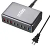 Carregador de Mesa Transfronteiriço de Alta Potência 600W de Nitreto de Gálio Pd Carregamento Rápido Multi-Porta USB Carregamento Rápido para Celular para Apple