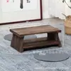 Em estoque Mesa Pequena para Janela de Canto Tatami de Madeira Maciça Mesa de Chá Doméstica Pernas Dobráveis Mesa de Café Mesa Baixa Pequena para Sentar no Chão