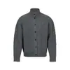 Cárdigan de punto trenzado de cuello alto, nuevo estilo de otoño, moderno, elegante, simple, con estilo y adecuado para uso de negocios y casual.