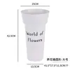 Balde Acrílico Transparente para Flores Frescas Tamanho Grande Buquê de Flores Frescas Balde para Cultivo de Flores Floricultura Loja de Flores Uso Especial