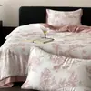 Juego de Cama de Cuatro Piezas Estilo Sábana Ajustable Lyocell Estampado Digital Retro de los 80 Sábana de Cama de Seda de Hielo Funda Nórdica
