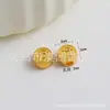Pulsera Nueva de Perlas Perforadas Lingote de Oro Pulsera de Monedas de Cobre Accesorios para Joyería DIY Colgante de Aleación Material del Colgante
