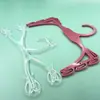 Em Estoque Conjunto de 2 Peças de Plástico Transparente de Camada Dupla para Cabides de Sutiã de Roupa Íntima, Clipes de Tamanho de Plástico Sólido Colorido Impresso para Exibição de Roupas