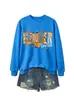 Jardín de infantes Amazon eBay moda europea versátil mujer retro otoño e invierno nueva sudadera