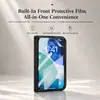 Adecuado para funda de teléfono plegable iPhone Duo, material brillante, película y soporte integrados, funda de teléfono a prueba de caídas