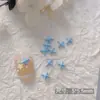 Novos acessórios de nail art estrela de quatro pontas dopamina, mini estrelas de macaron em liga, decorações de unhas estilo Ins, fofas