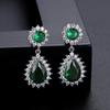 Pendientes de tachuela Jinse AliExpress estilo europeo y americano moda para el día a día versátiles largos de circón para mujer venta al por mayor