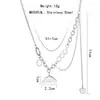 Acero Inoxidable Redondo Marca Todo-partido Nuevo de Moda Transfronterizo para Mujer Ins Hip-hop Colgante de Collar Moneda LOVE Letras de Hombre
